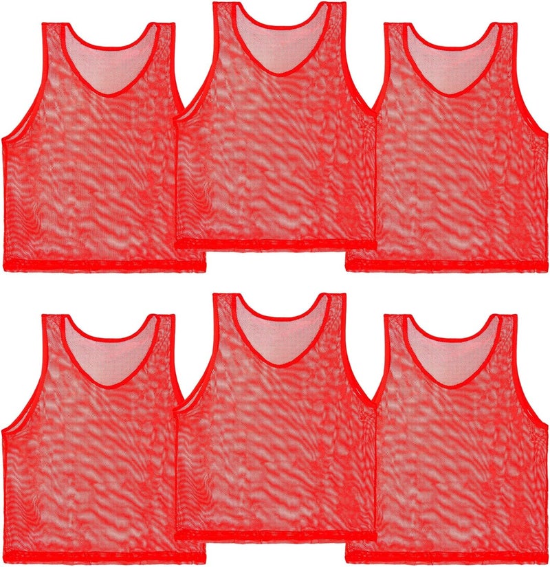 Rainflow Pinnies Soccer Pennies - Set of 6 Team Practice Jersey for Youth Teen Adult,Pennies for Sports,Scrimmage Vest - Image 1